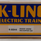 K-Line K6644 Desert Storm Flat Car w/ Army Helicopter VG/Box