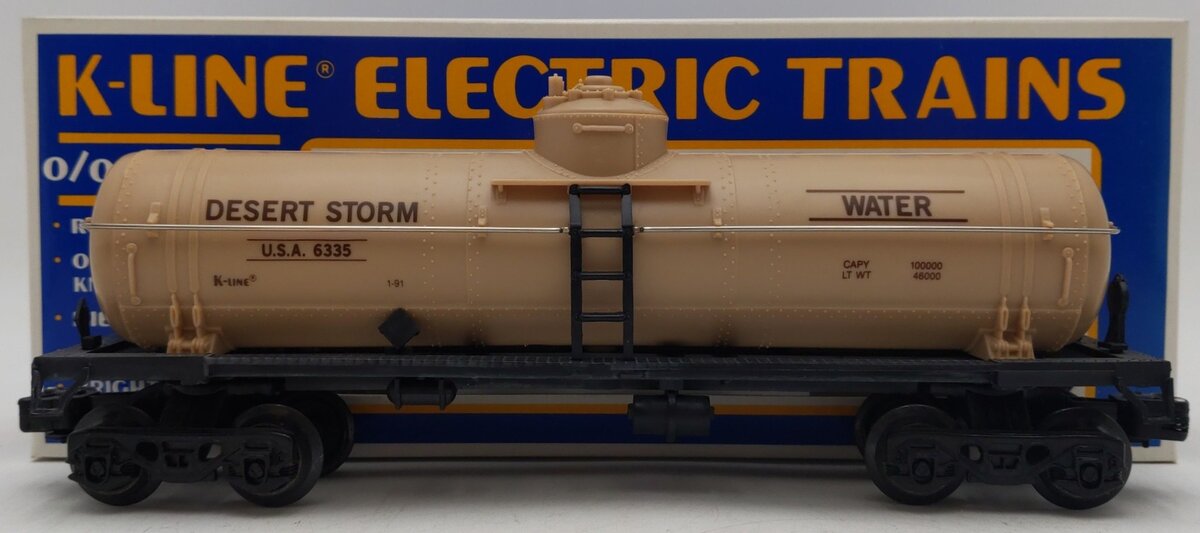 K-Line K6335 O Desert Storm Single Dome Water Tank Car EX/Box