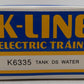 K-Line K6335 O Desert Storm Single Dome Water Tank Car EX/Box