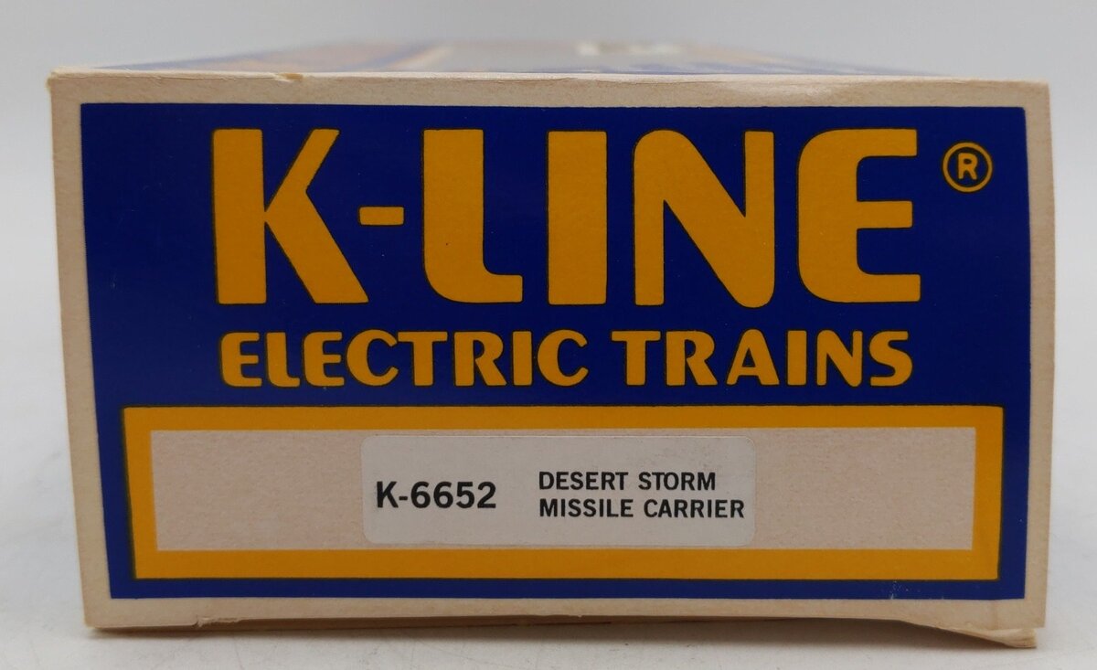 K-Line K6652 O Desert Storm US Army Missile Carrier Flatcar w/Missile EX/Box