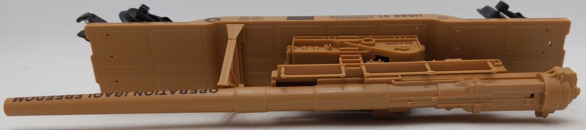 K-Line K662-8020 O Operation Iraqi Freedom US Army Cannon Mounted on Flat Car EX/Box