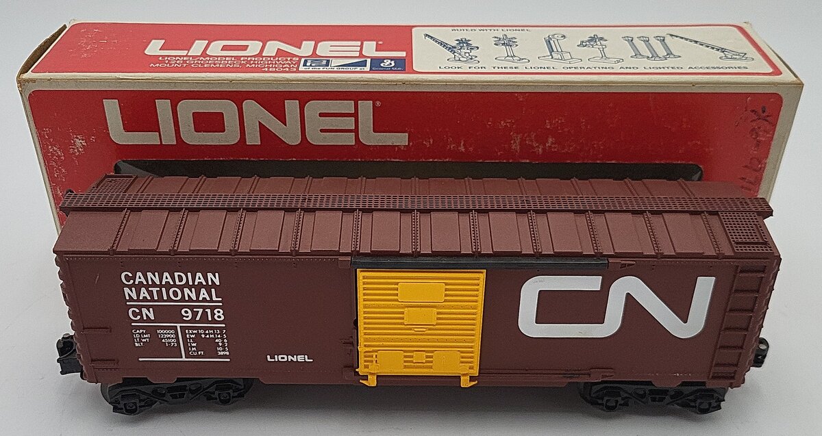 Lionel 6-9718 O Canadian National Box Car #9718 EX/Box