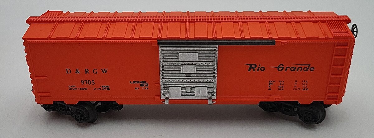 Lionel 6-9705 O Gauge Denver & Rio Grande Western Box Car VG