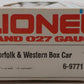 Lionel 6-9771 O Gauge Norfolk and Western Boxcar LN/Box
