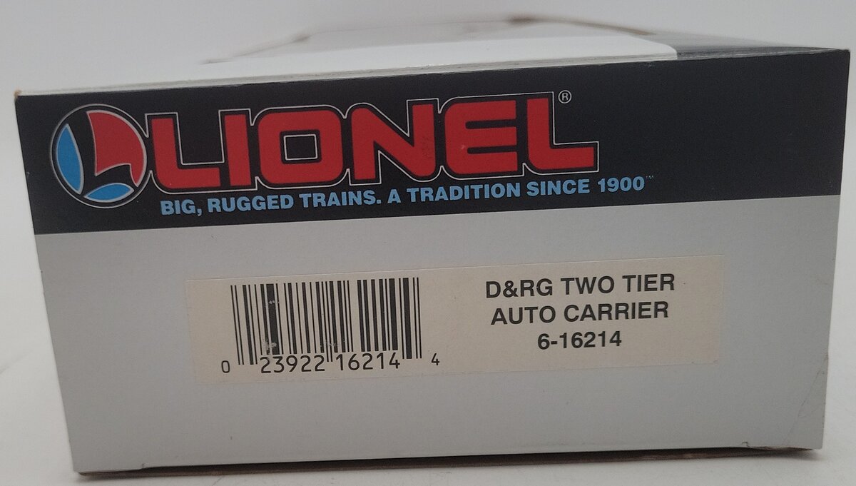 Lionel 6-16214 O Gauge Denver & Rio Grande Two Tier Auto Carrier EX/Box