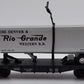 Lionel 6-16374 O Gauge Denver & Rio Grande Western Flatcar with Trailer EX/Box