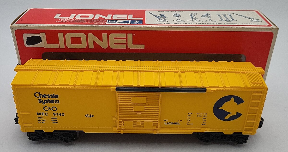 Lionel 6-9740 O Gauge Chesapeake & Ohio/Chessie System Box Car VG/Box
