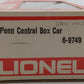Lionel 6-9749 O Gauge Penn Central Boxcar #9749 EX/Box