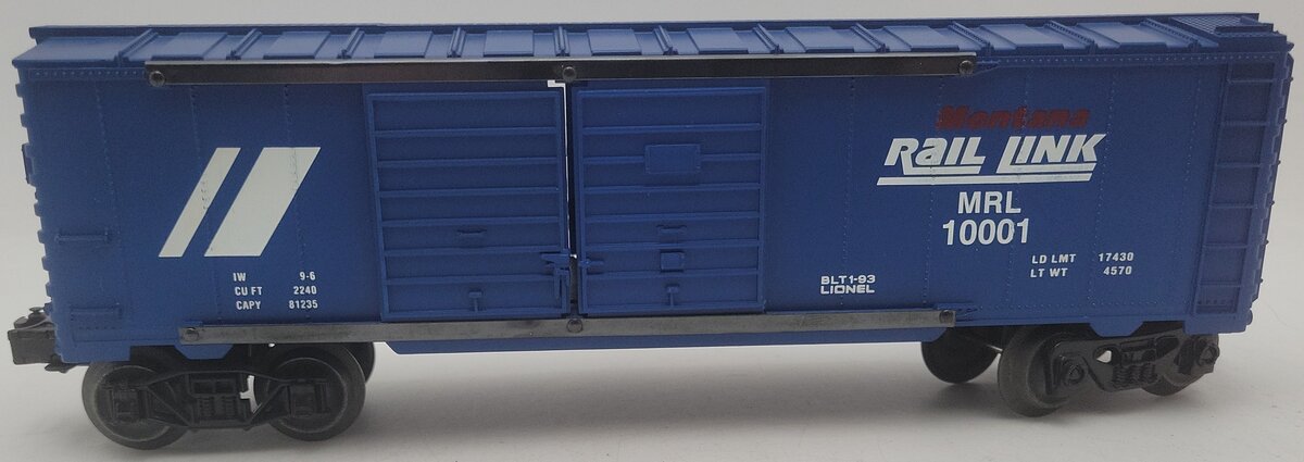 Lionel 6-19251 O Gauge Montana Rail Link Double Door Boxcar #1001 EX/Box