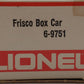 Lionel 6-9751 O Gauge Frisco Boxcar EX/Box