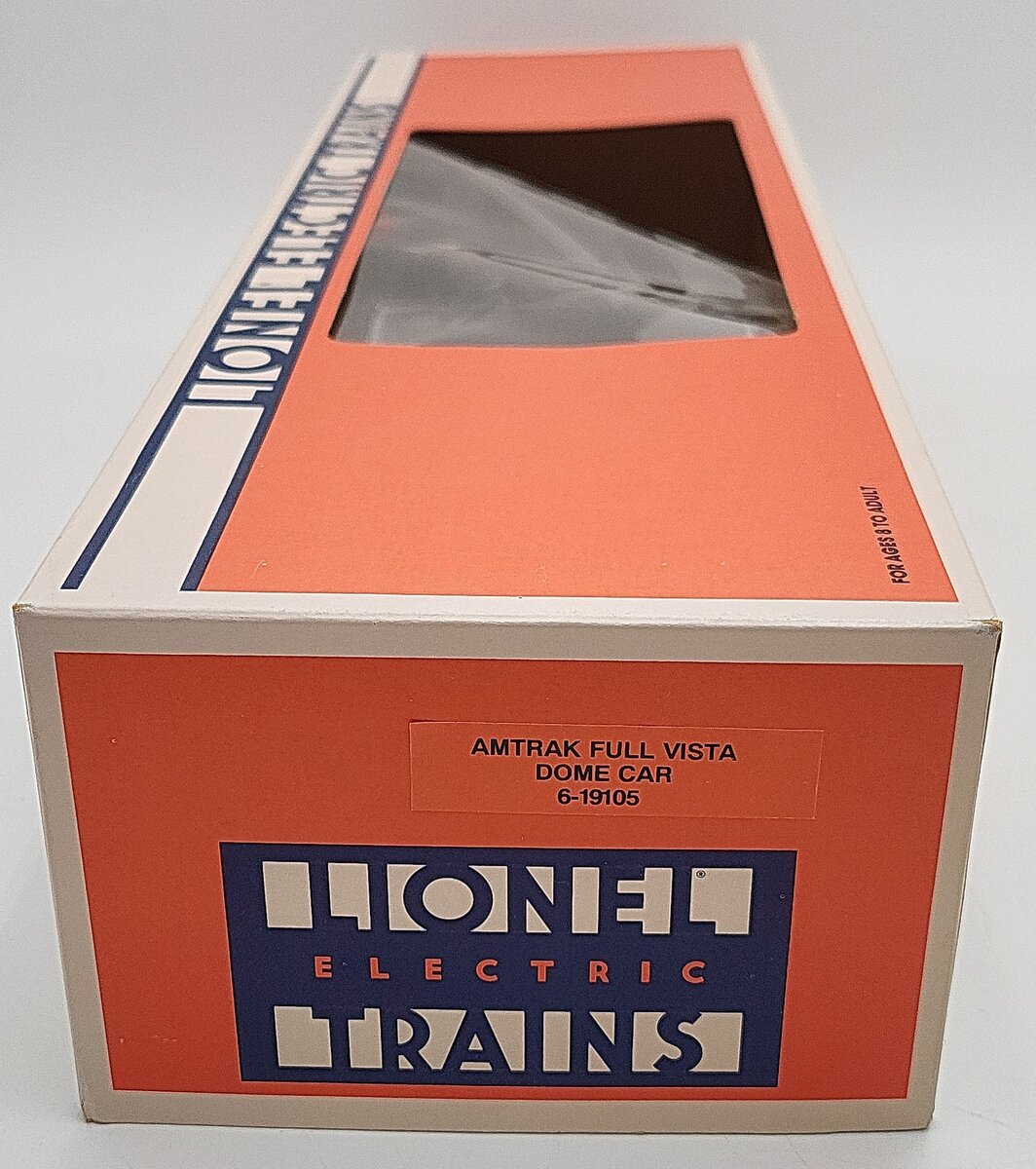Lionel 6-19105 O Gauge Amtrak Full Vista Dome Car #9105 EX/Box