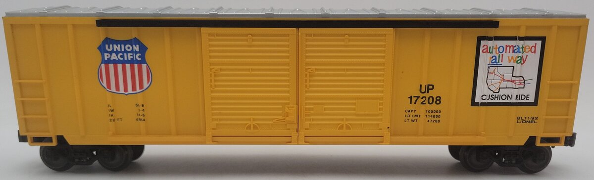 Lionel 6-17208 O Gauge Union Pacific Double Door Boxcar #17208 EX/Box