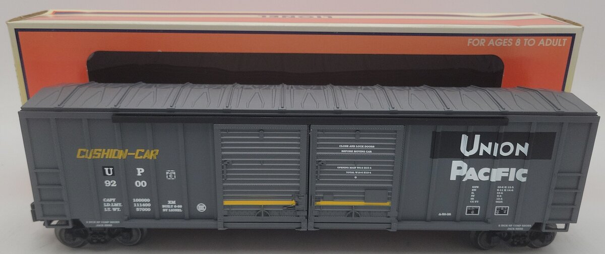 Lionel 6-17232 O Gauge SP/UP Merger Double Door Boxcar #9200 w/Auto Frames EX/Box