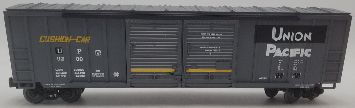 Lionel 6-17232 O Gauge SP/UP Merger Double Door Boxcar #9200 w/Auto Frames EX/Box