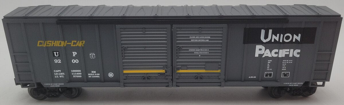 Lionel 6-17232 O Gauge SP/UP Merger Double Door Boxcar #9200 w/Auto Frames EX/Box