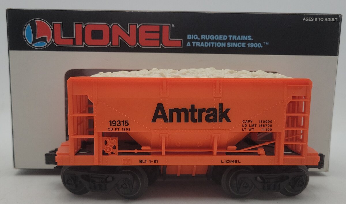 Lionel 6-19315 O Gauge Amtrak Ore Car w/ Ore Load EX/Box