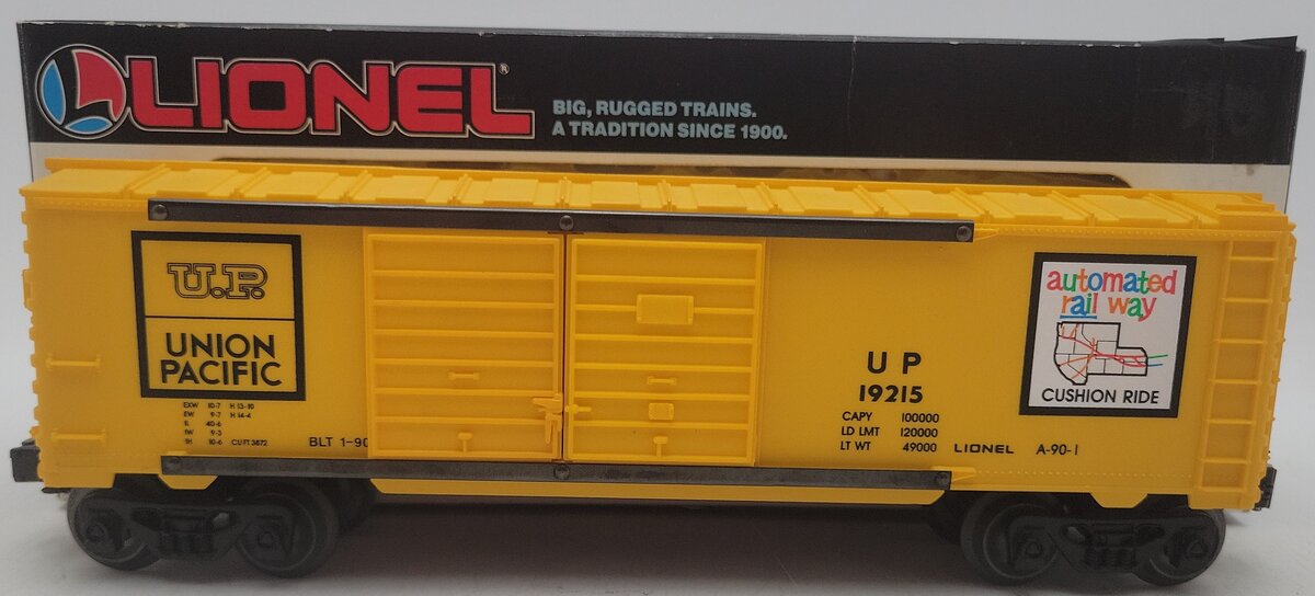 Lionel 6-19215 O Gauge Union Pacific Double Door Boxcar #19215 EX/Box
