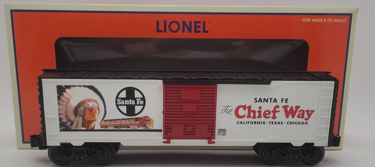 Lionel 6-29942 O Gauge Santa Fe Railroad Art Boxcar V2 EX/Box