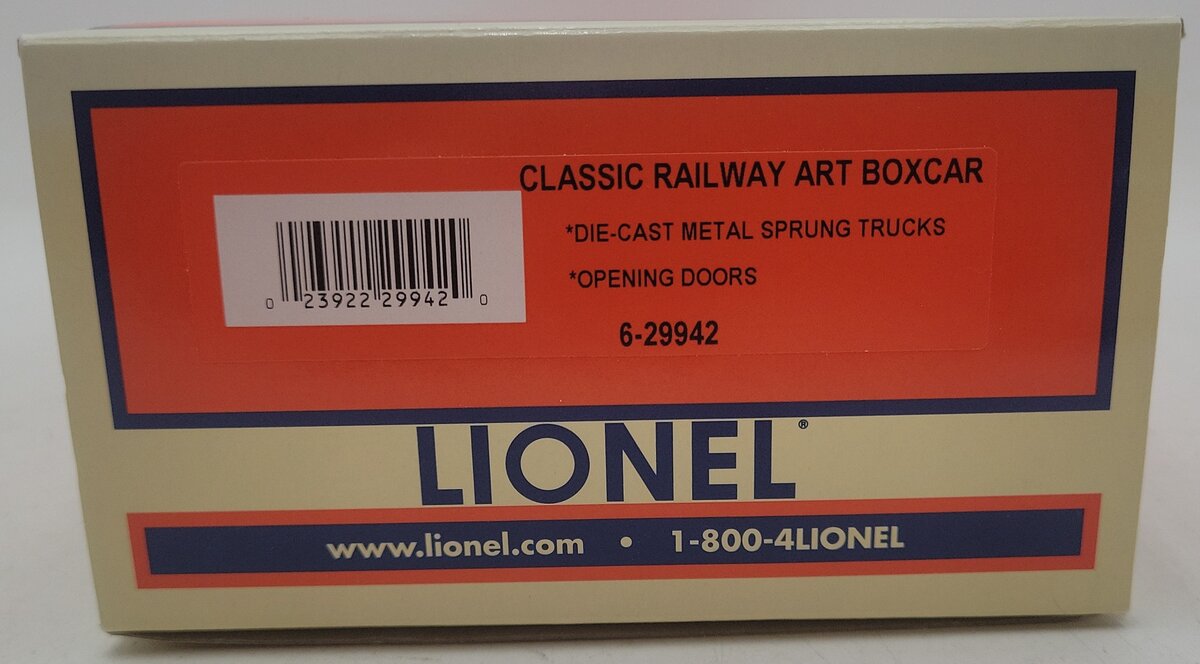 Lionel 6-29942 O Gauge Santa Fe Railroad Art Boxcar V2 EX/Box