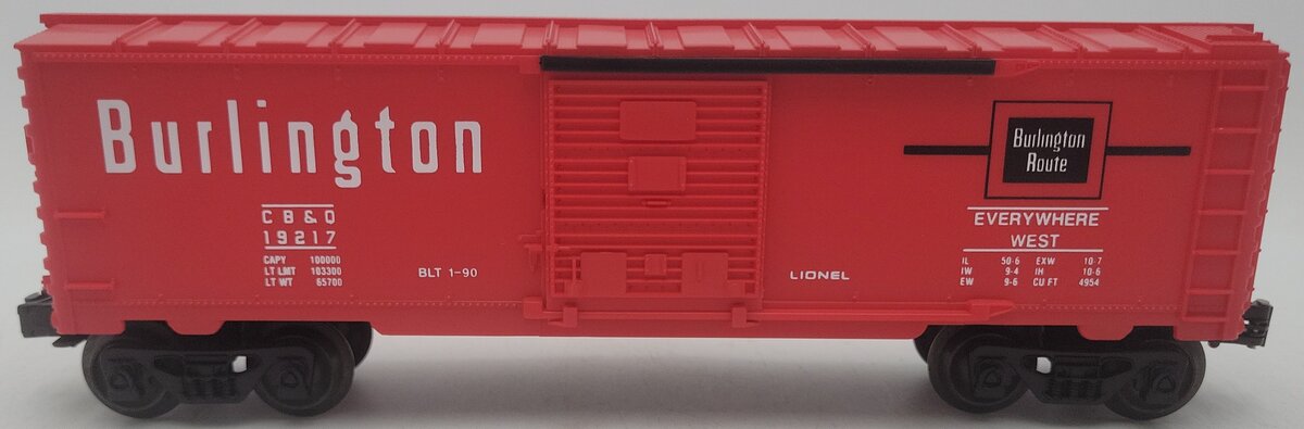 Lionel 6-19217 O Gauge Burlington Boxcar EX/Box