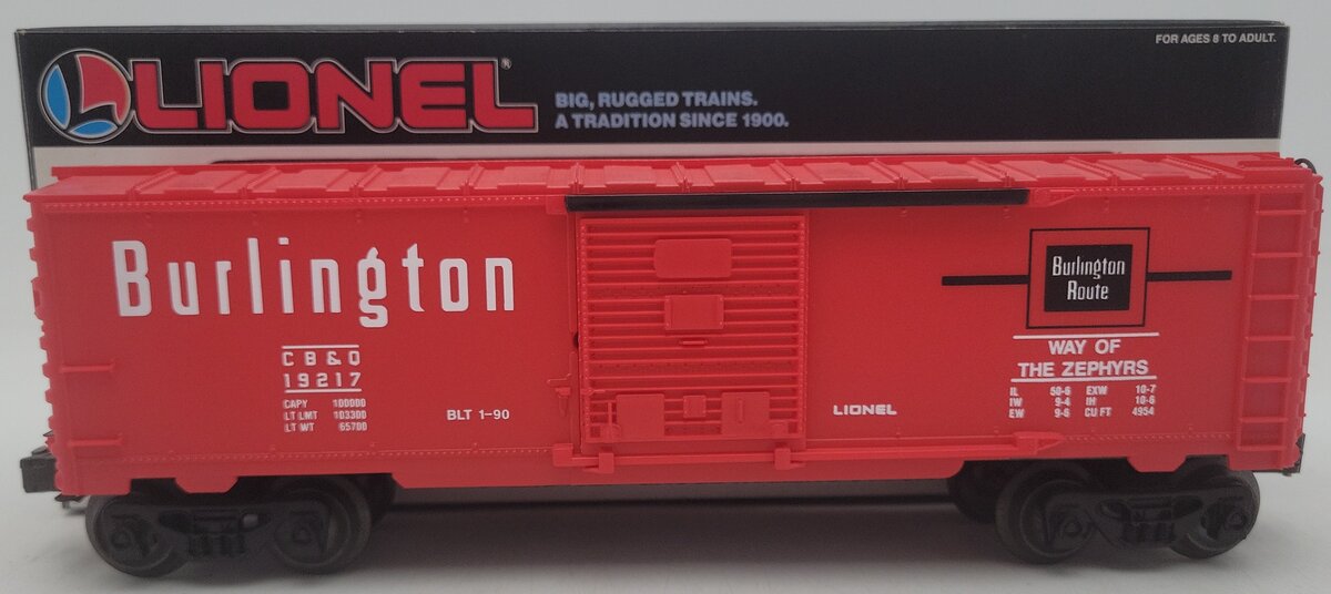 Lionel 6-19217 O Gauge Burlington Boxcar EX/Box