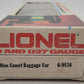 Lionel 6-9536 O Gauge Blue Comet "Barnard" Baggage Car NIB