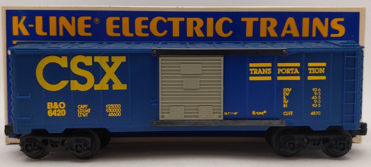 K-Line K6420 O Gauge CSX Boxcar EX/Box