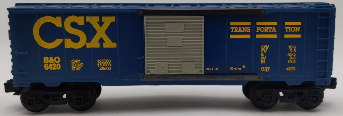 K-Line K6420 O Gauge CSX Boxcar EX/Box