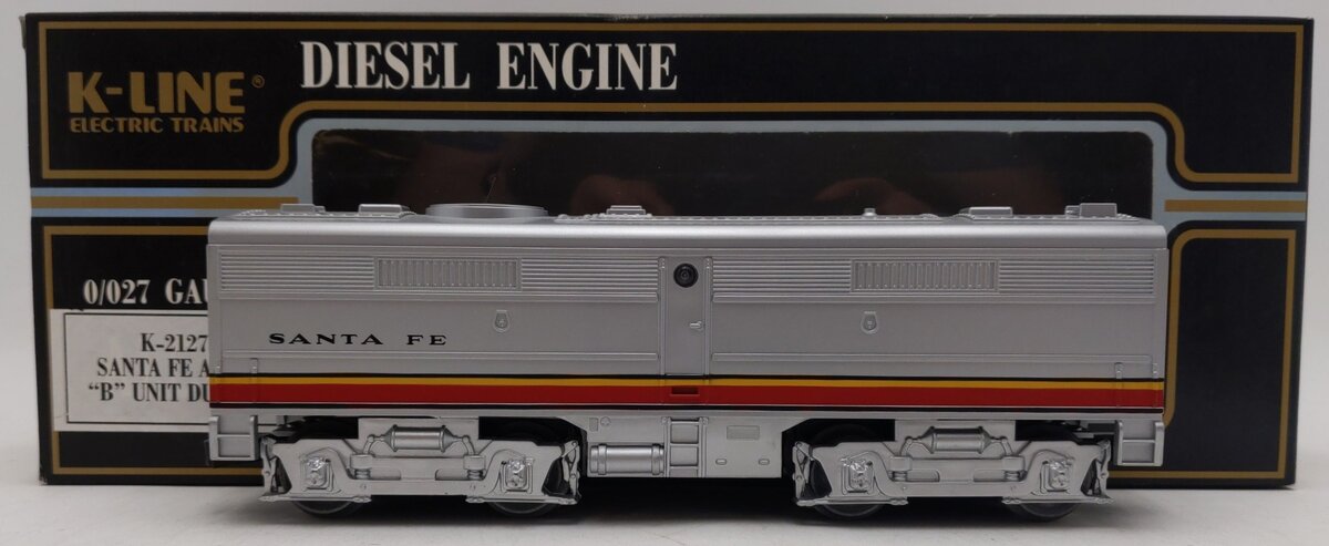 K-Line K-2127 O Gauge Santa Fe Alco B Unit Non-Powered Diesel Locomotive EX/Box