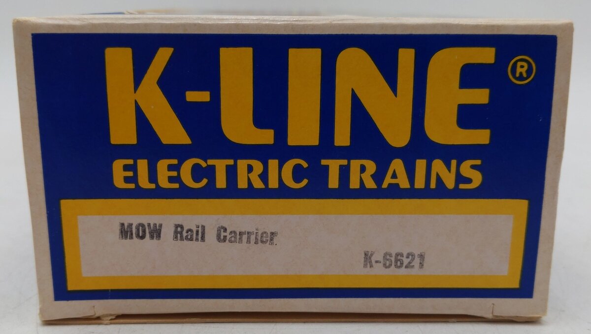 K-Line K6621 O Gauge MOW Rail Carrier Car w/Rails EX/Box