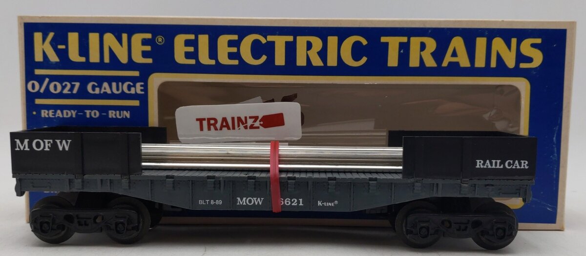 K-Line K6621 O Gauge MOW Rail Carrier Car w/Rails EX/Box