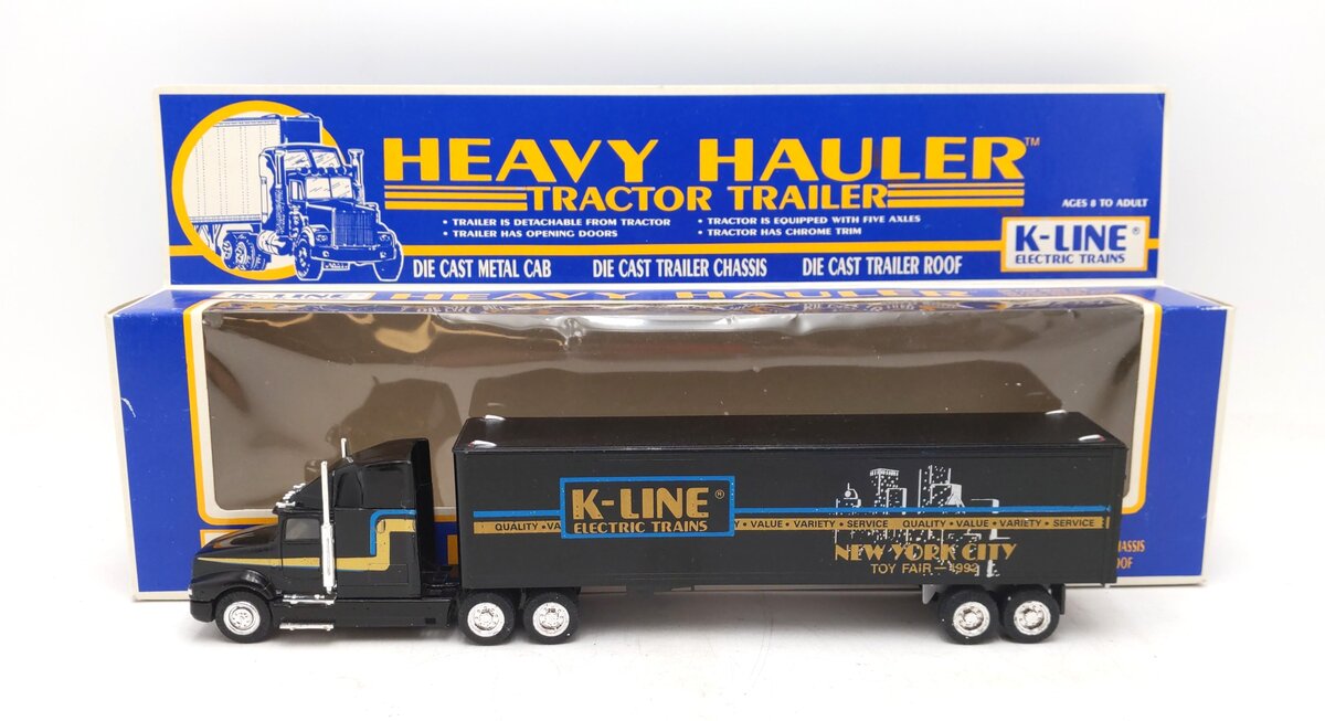 K-Line Heavy Hauler 1:49 Scale Diecast 1992 NYC Toy Fair Tractor Trailer LN/Box