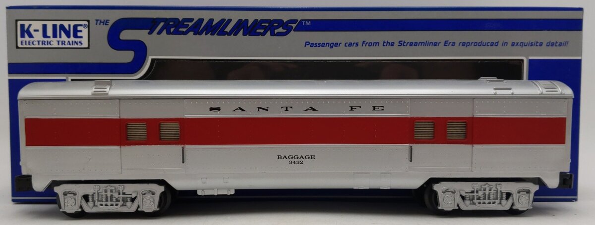 K-Line K3432 O Santa Fe 12.5 Streamliner Baggage Car #3432 EX/Box