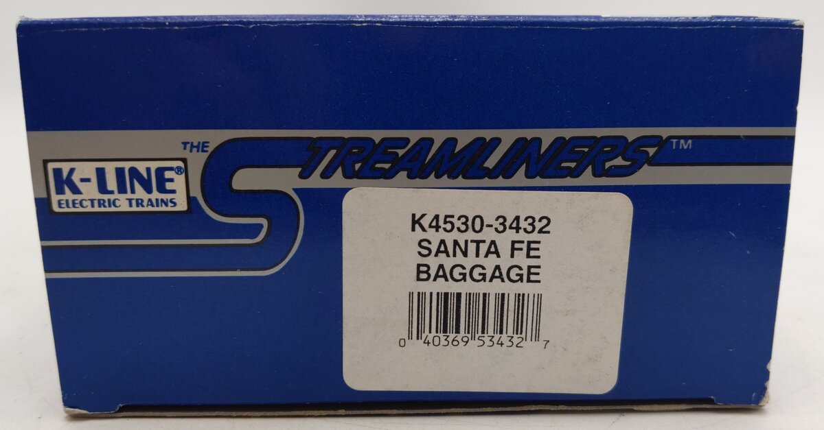 K-Line K3432 O Santa Fe 12.5 Streamliner Baggage Car #3432 EX/Box