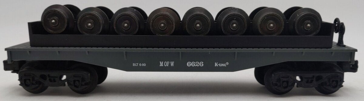 K-Line K6626 O Gauge Maintenance of Way Flatcar w/ Wheel Load EX/Box
