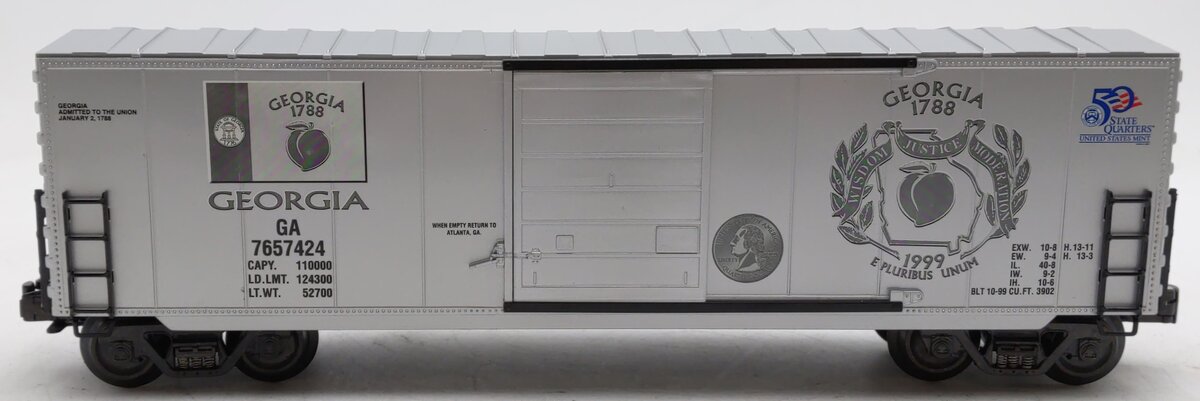 K-Line K765-7424 O Gauge Georgia Quarter Boxcar LN/Box