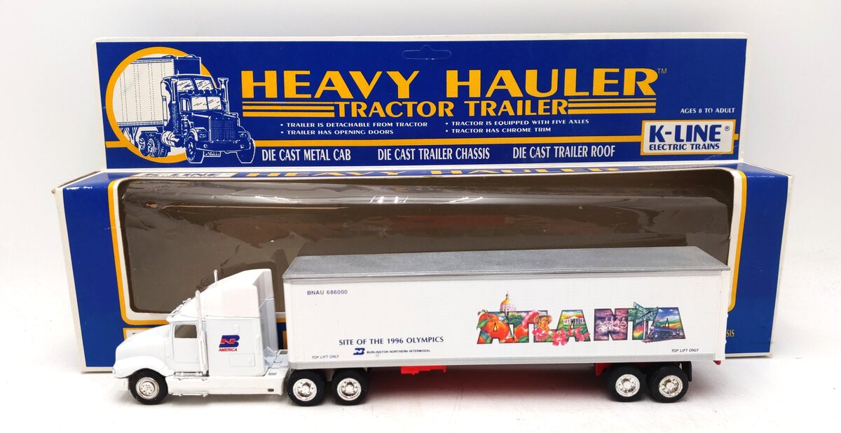 K-Line K810902 Burlington Northern "Atlanta Hub" Tractor and Trailer LN/Box