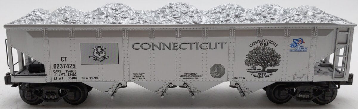 K-Line K623-7425 O Gauge Connecticut Quarter Hopper Car #6237425 LN/Box