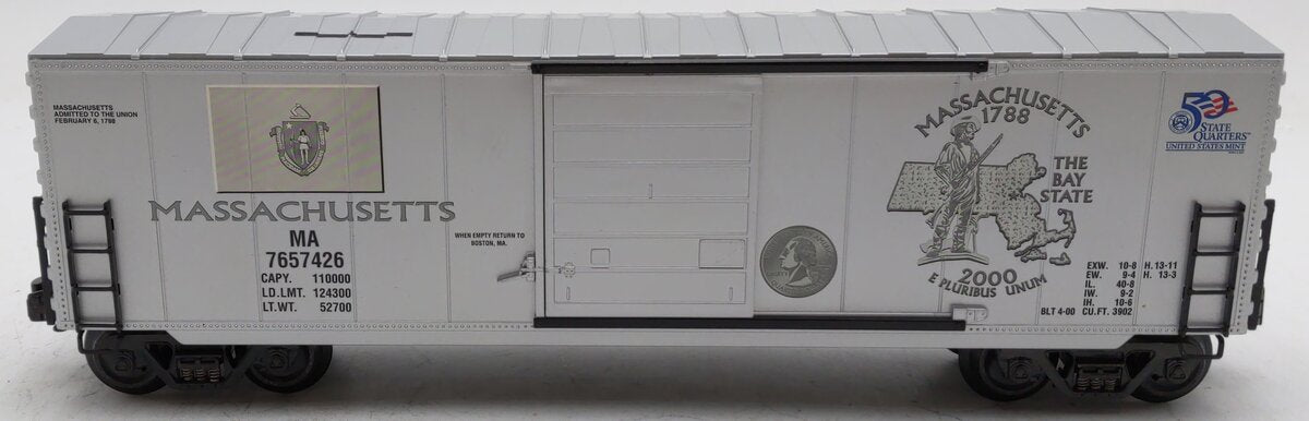 K-Line K765-7426 O Gauge Massachusetts Quarter Boxcar LN/Box