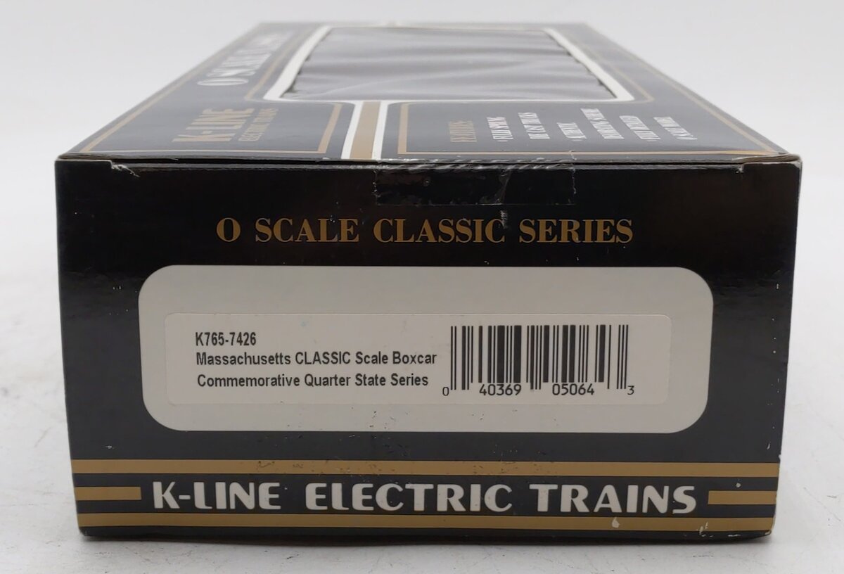 K-Line K765-7426 O Gauge Massachusetts Quarter Boxcar LN/Box