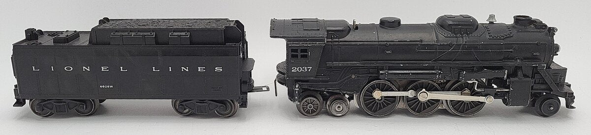Lionel 2037 Vintage O 2-6-4 Diecast Steam Locomotive and 6026W Tender VG