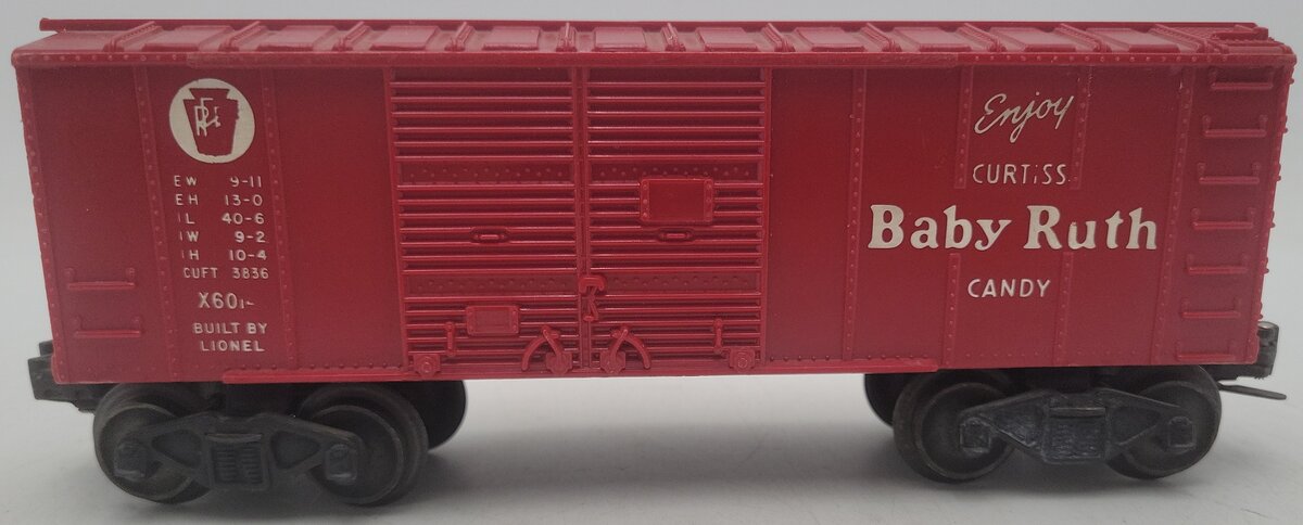 Lionel X6014 Vintage O Red Baby Ruth Double Door Boxcar EX