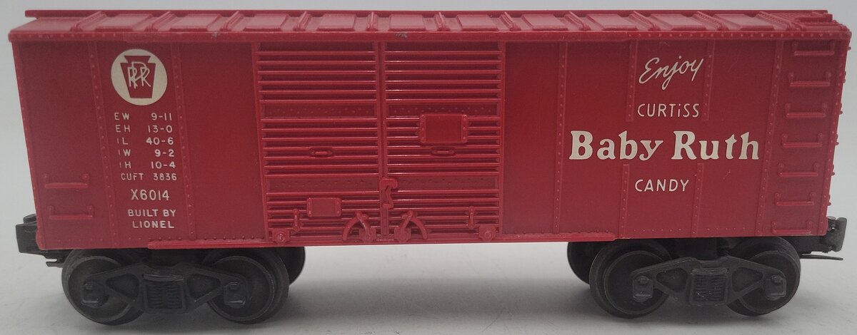 Lionel X6014 Vintage O Red Baby Ruth Double Door Boxcar EX