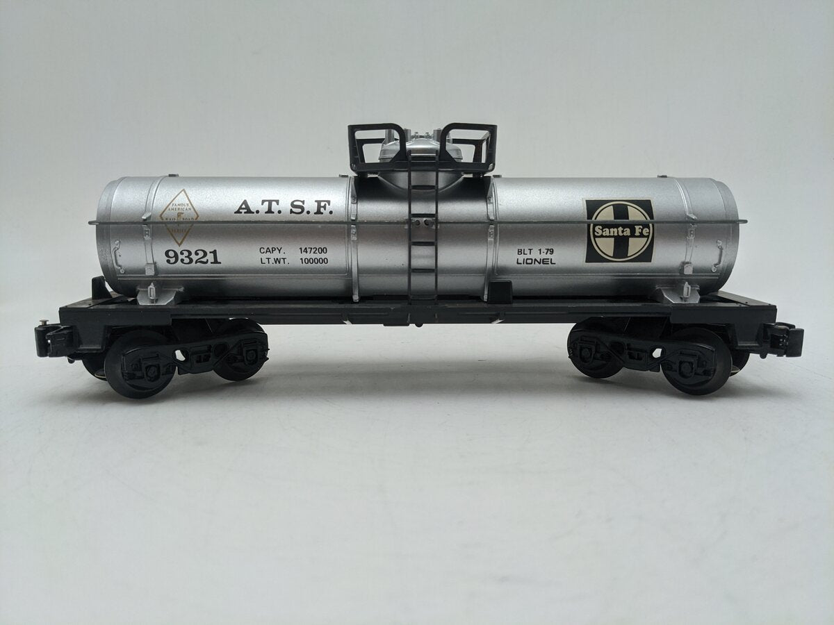 Lionel 6-9321 O Gauge Atchison Topeka & Santa Fe Single Dome Tank Car VG/Box