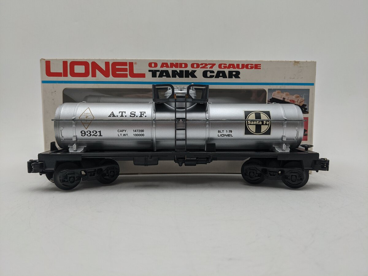 Lionel 6-9321 O Gauge Atchison Topeka & Santa Fe Single Dome Tank Car VG/Box