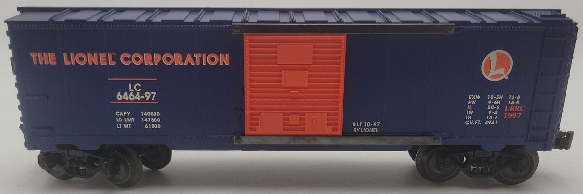 Lionel 6-19953 O Gauge LRRC Orange & Blue Lionel Boxcar #6464-97 EX/Box