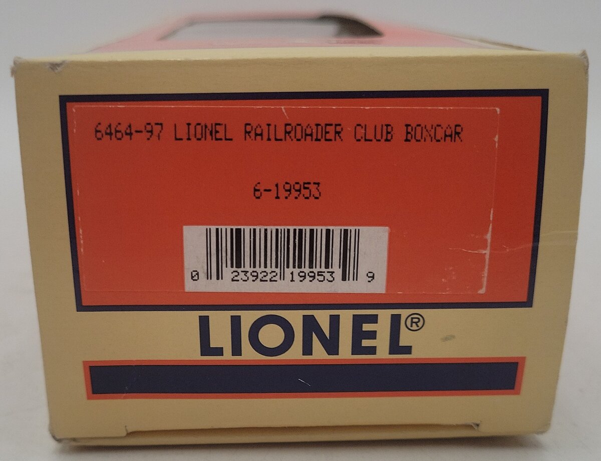 Lionel 6-19953 O Gauge LRRC Orange & Blue Lionel Boxcar #6464-97 EX/Box