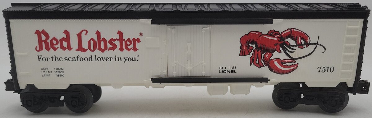 Lionel 6-7510 O Gauge Red Lobster Refrigerator Car EX/Box