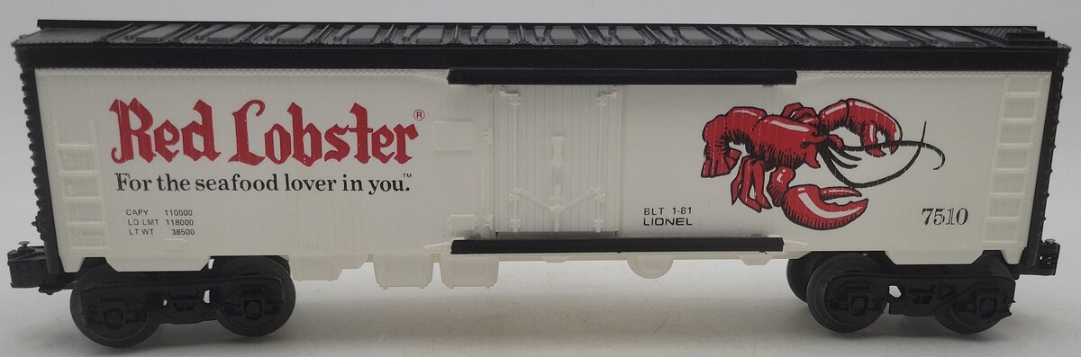 Lionel 6-7510 O Gauge Red Lobster Refrigerator Car EX/Box