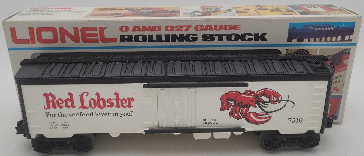 Lionel 6-7510 O Gauge Red Lobster Refrigerator Car EX/Box